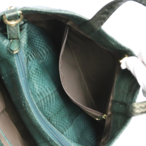 スネーク SNAKE トートバッグ
カギ付ポーチイン 高級革 2WAY 14678A グリーン 【SS】
【中古】
