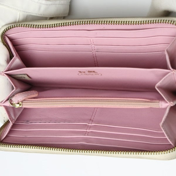 コーチ COACH 長財布
シグネチャー ラウンドファスナー レザー ベージュ 【SS】
【中古】