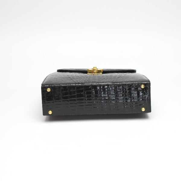 クロコダイル CROCODILE ハンドバッグ
ショルダーバッグ ショルダーストラップ付 2WAY クロコダイル ブラック 【SS】
【中古】