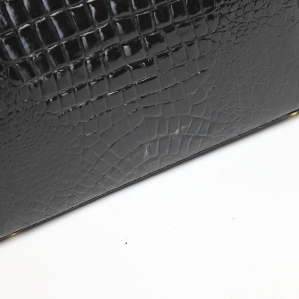 クロコダイル CROCODILE ハンドバッグ
ショルダーバッグ ショルダーストラップ付 2WAY クロコダイル ブラック 【SS】
【中古】