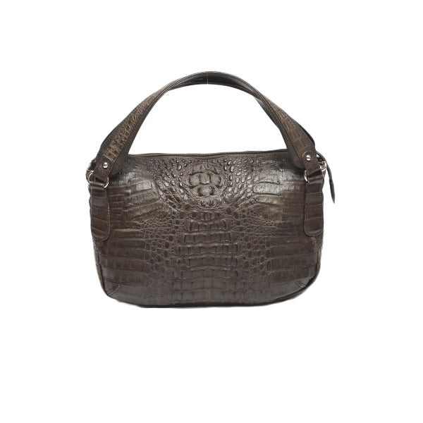 カイマンクロコダイル CAIMAN CROCODILE ショルダーバッグ
斜めかけ ショルダーストラップ付 2WAY カイマン JNK-3163 ダークブラウン 【SS】
【中古】