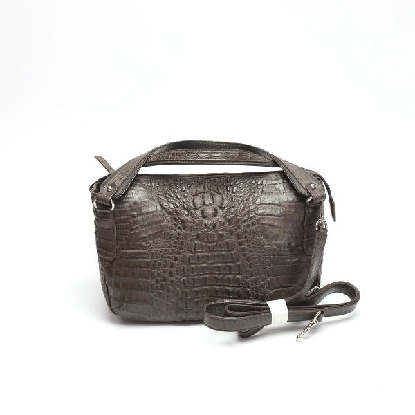 カイマンクロコダイル CAIMAN CROCODILE ショルダーバッグ
斜めかけ ショルダーストラップ付 2WAY カイマン JNK-3163 ダークブラウン 【SS】
【中古】