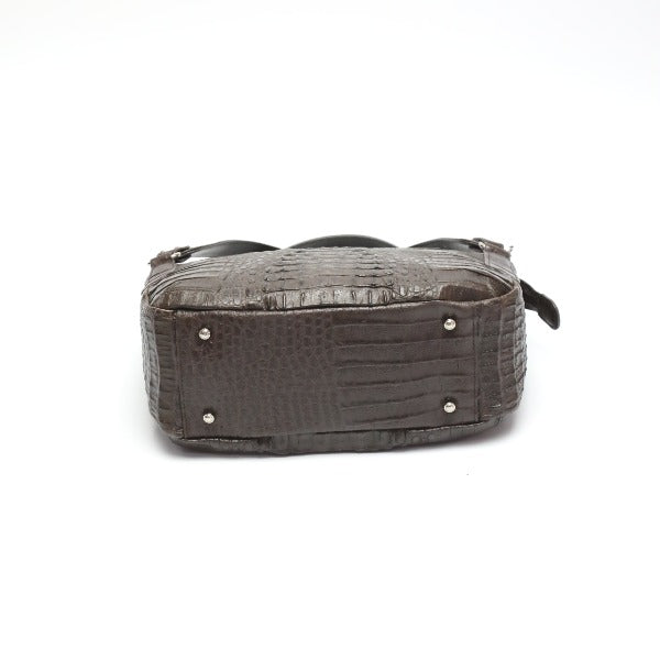 カイマンクロコダイル CAIMAN CROCODILE ショルダーバッグ
斜めかけ ショルダーストラップ付 2WAY カイマン JNK-3163 ダークブラウン 【SS】
【中古】