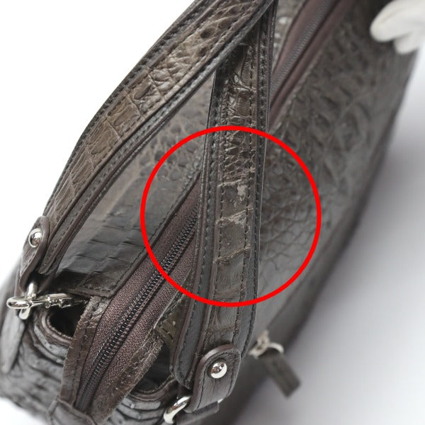 カイマンクロコダイル CAIMAN CROCODILE ショルダーバッグ
斜めかけ ショルダーストラップ付 2WAY カイマン JNK-3163 ダークブラウン 【SS】
【中古】