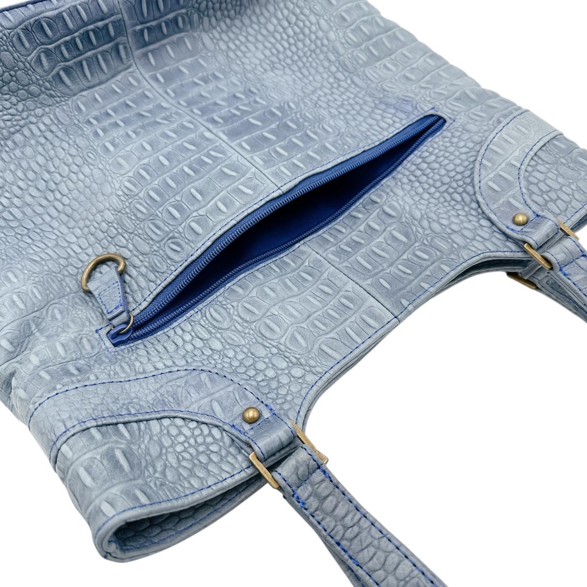 ハンドバッグ
ハンドバッグ スカイブルー 牛革型押カイマン 牛革 CK-1106 スカイブルー 【SS】
【中古】