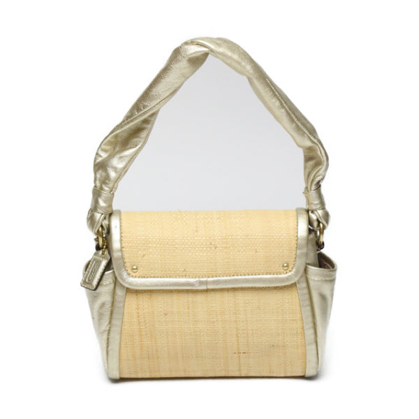 コーチ COACH ハンドバッグ
パーカーストロートップ ハンドルポーチ レザー 42475 ベージュ×ゴールド 【SS】
【中古】