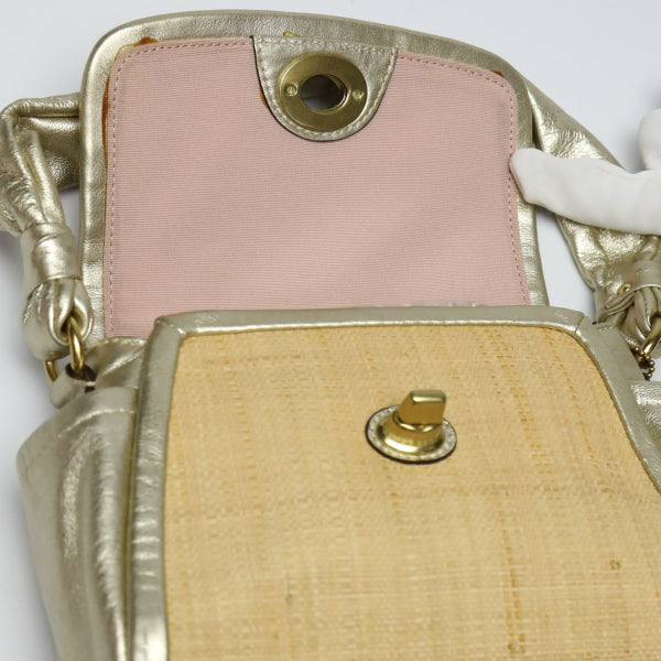 コーチ COACH ハンドバッグ
パーカーストロートップ ハンドルポーチ レザー 42475 ベージュ×ゴールド 【SS】
【中古】