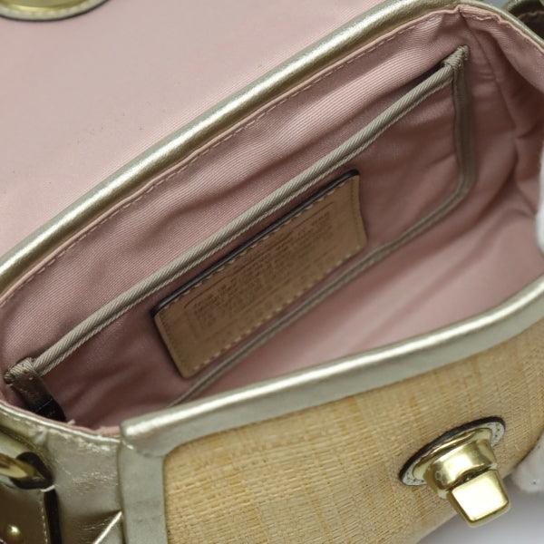 コーチ COACH ハンドバッグ
パーカーストロートップ ハンドルポーチ レザー 42475 ベージュ×ゴールド 【SS】
【中古】
