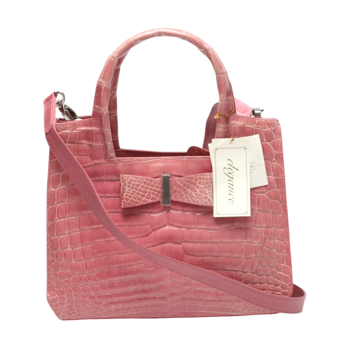クロコダイル CROCODILE ショルダーバッグ
2way ヘンローン シャイニング クロコダイル MO-4148 ピンク 【SS】
【中古】