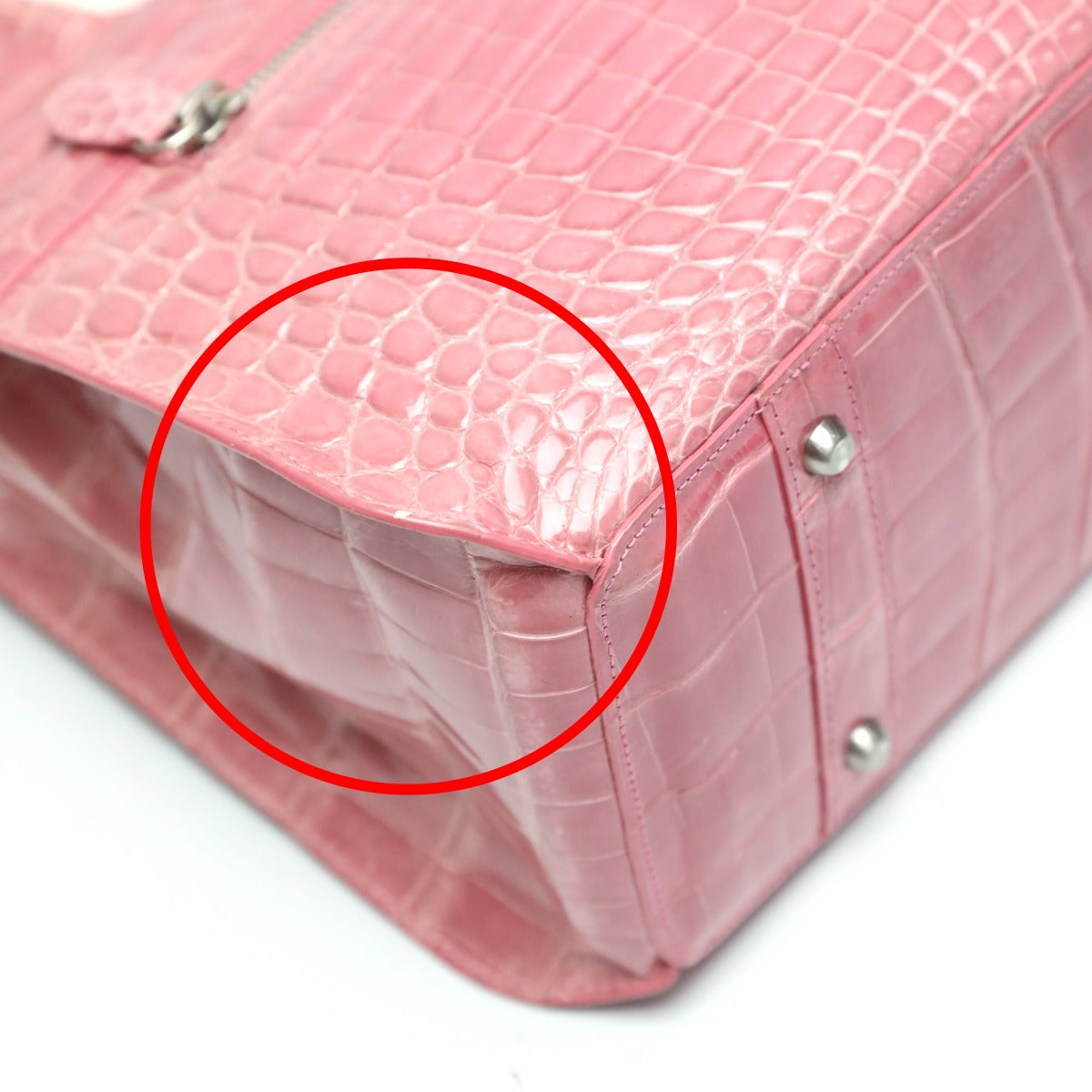 クロコダイル CROCODILE ショルダーバッグ
2way ヘンローン シャイニング クロコダイル MO-4148 ピンク 【SS】
【中古】