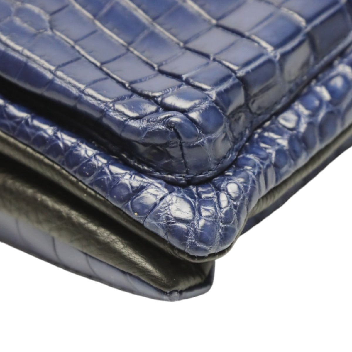 CROCODILE Shoulder Bag
Super Soft Reversible Calfskin MJ-3093 Medium Blue