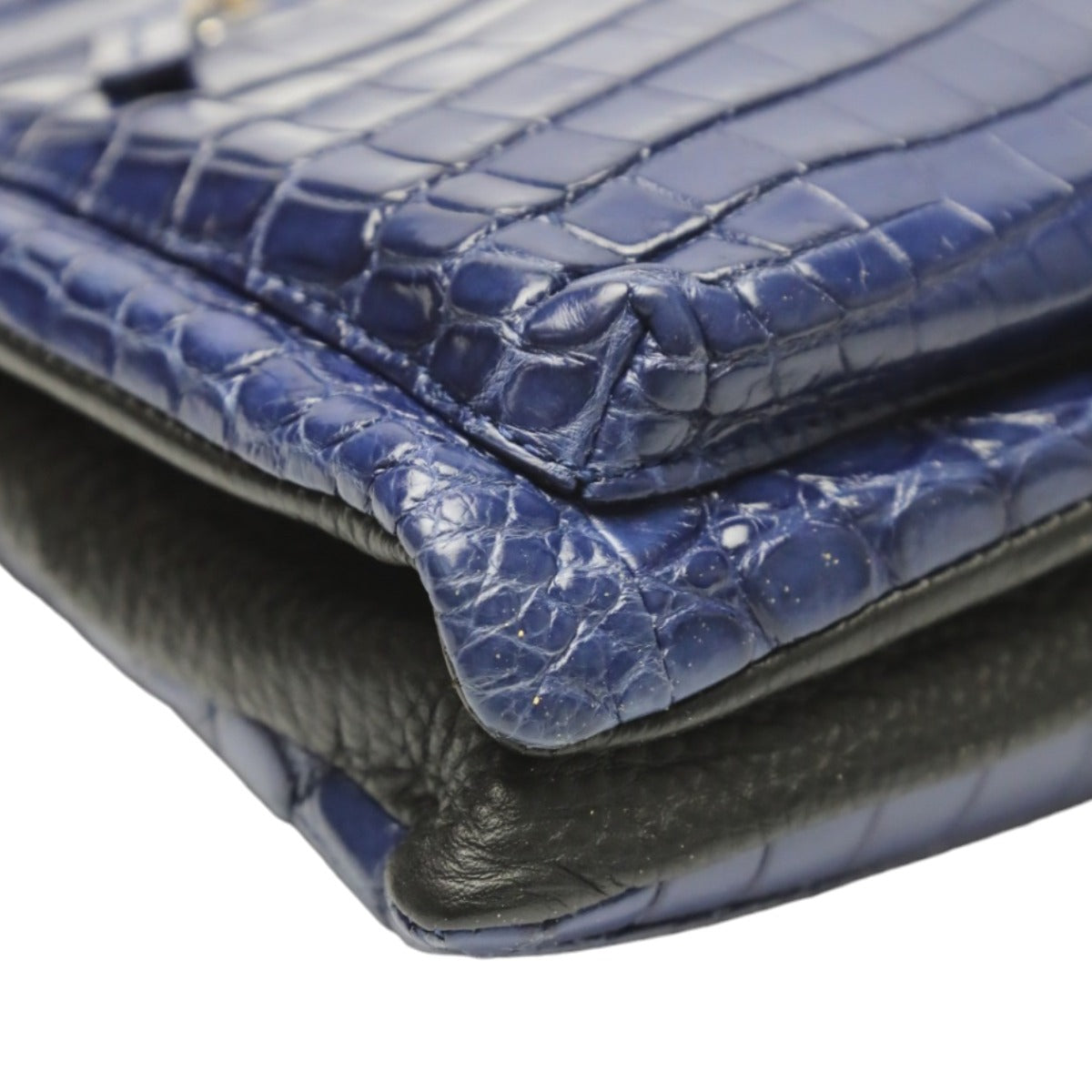 CROCODILE Shoulder Bag
Super Soft Reversible Calfskin MJ-3093 Medium Blue