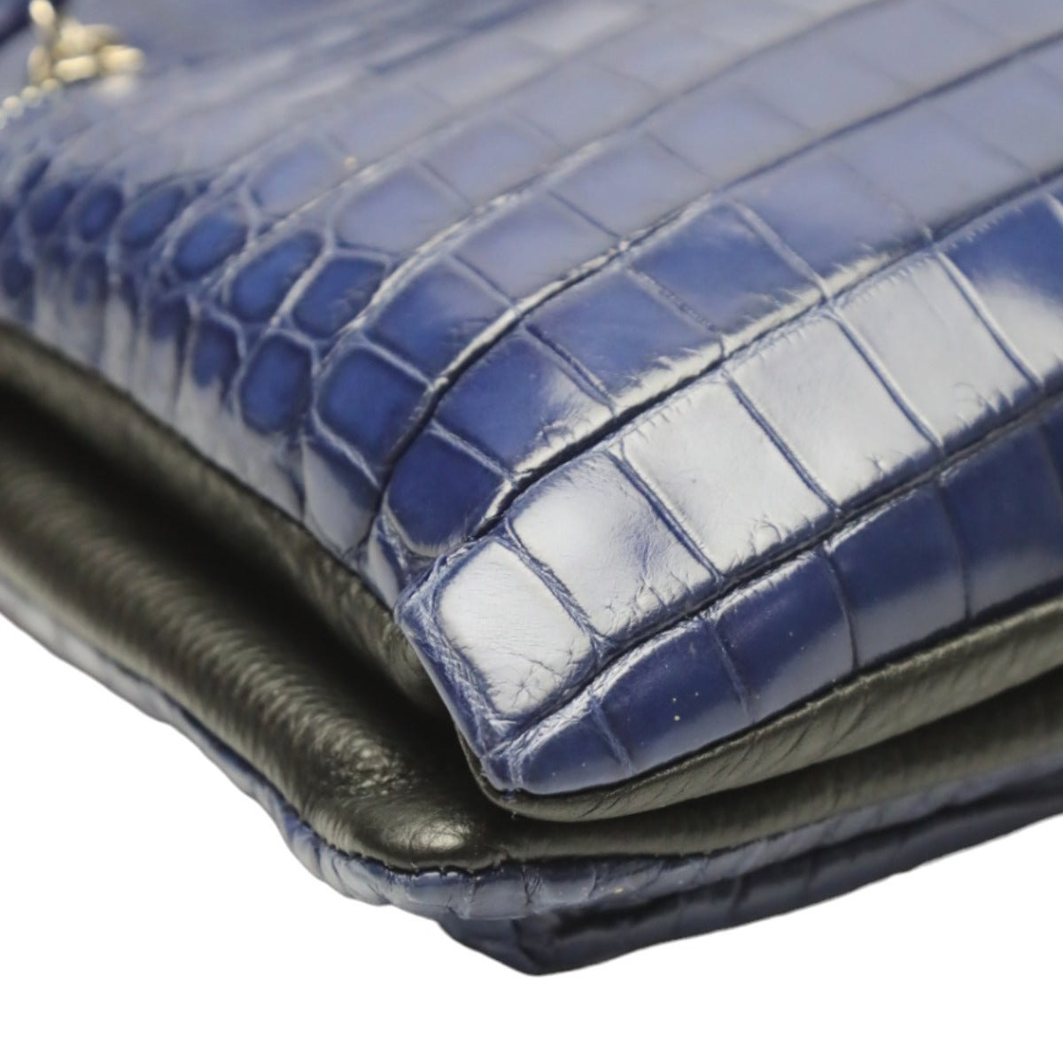 CROCODILE Shoulder Bag
Super Soft Reversible Calfskin MJ-3093 Medium Blue