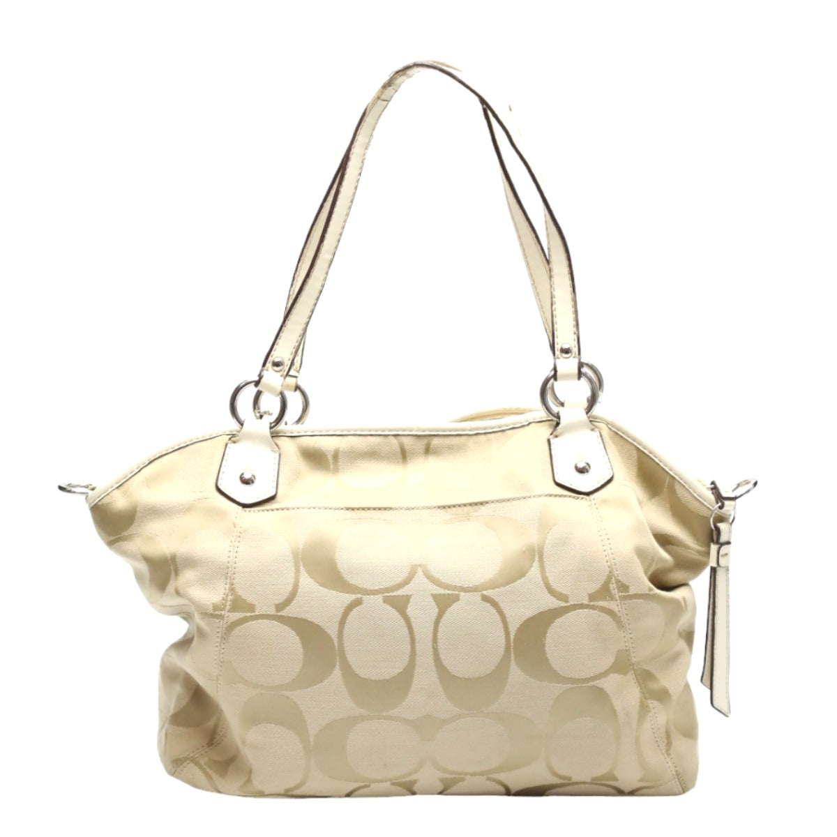 コーチ COACH トートバッグ
シグネチャー ストライプ ポケット レザー F19203 ライトカーキ×ホワイト 【SS】
【中古】
