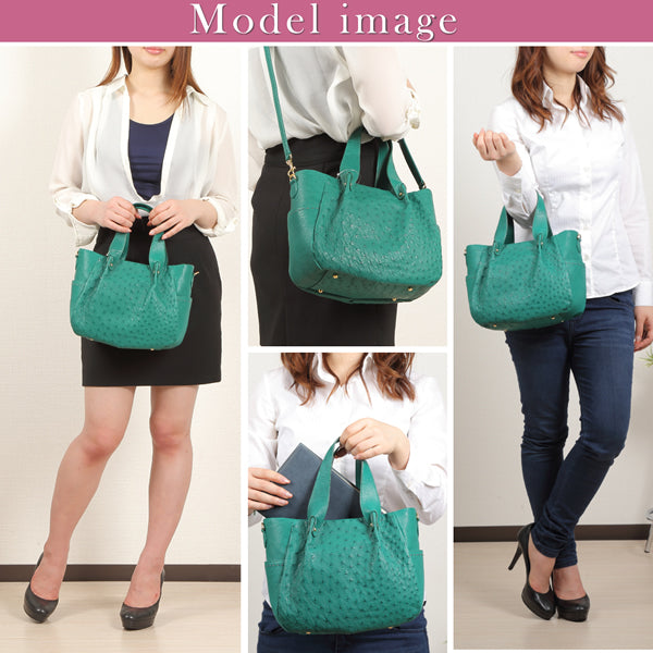 オーストリッチ ostrich トートバッグ
ショルダーバッグ TOPファスナー 2wayバッグ オーストリッチ JNH-2750A rose ピンク 【SS】