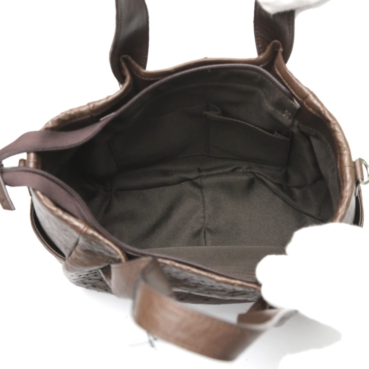 オーストリッチ ostrich ハンドバッグ
2way フルポイント TOPファスナー ショルダー付き オーストリッチ JNH-2750A ダークブラウン 【SS】