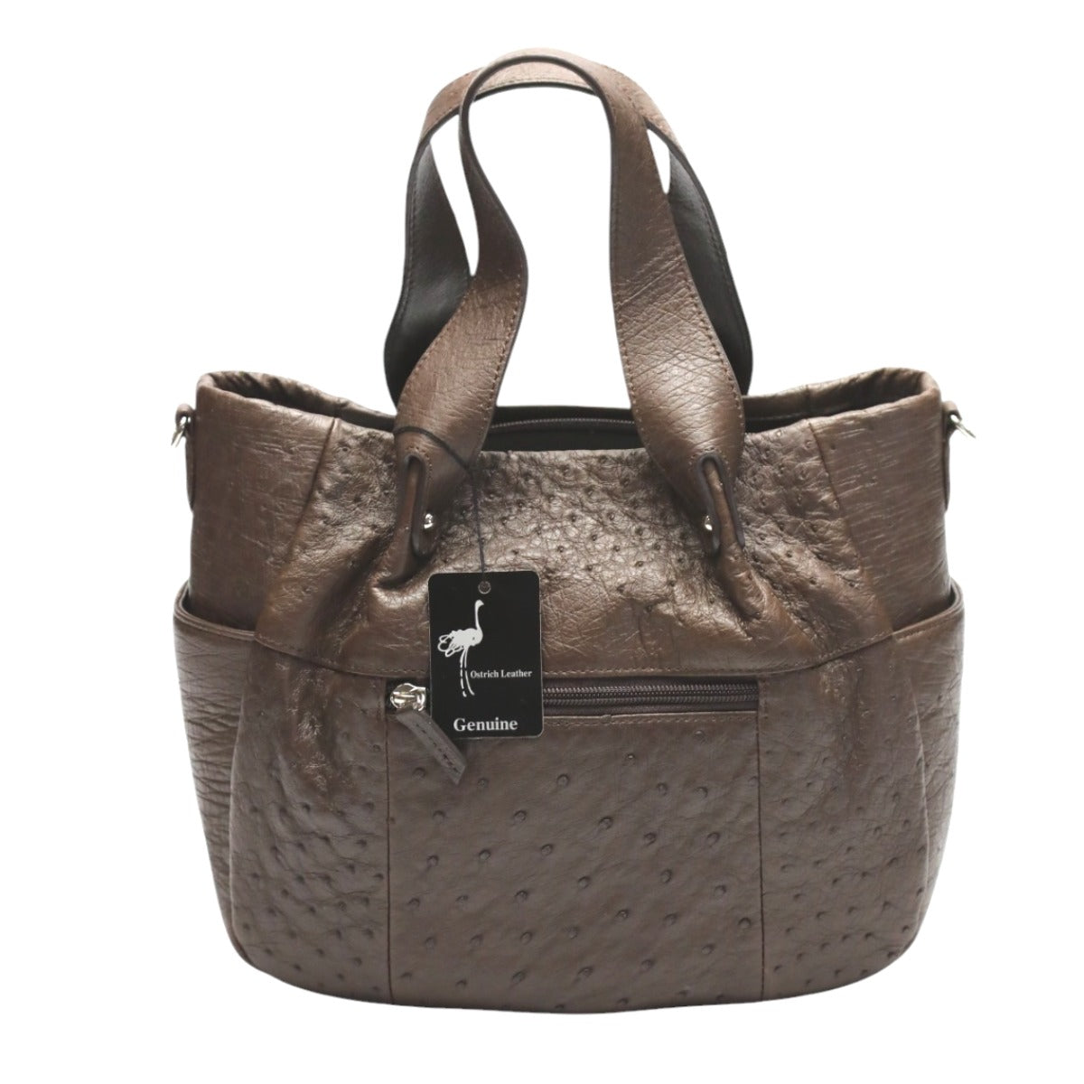 オーストリッチ ostrich ハンドバッグ
2way フルポイント TOPファスナー ショルダー付き オーストリッチ JNH-2750A ダークブラウン 【SS】