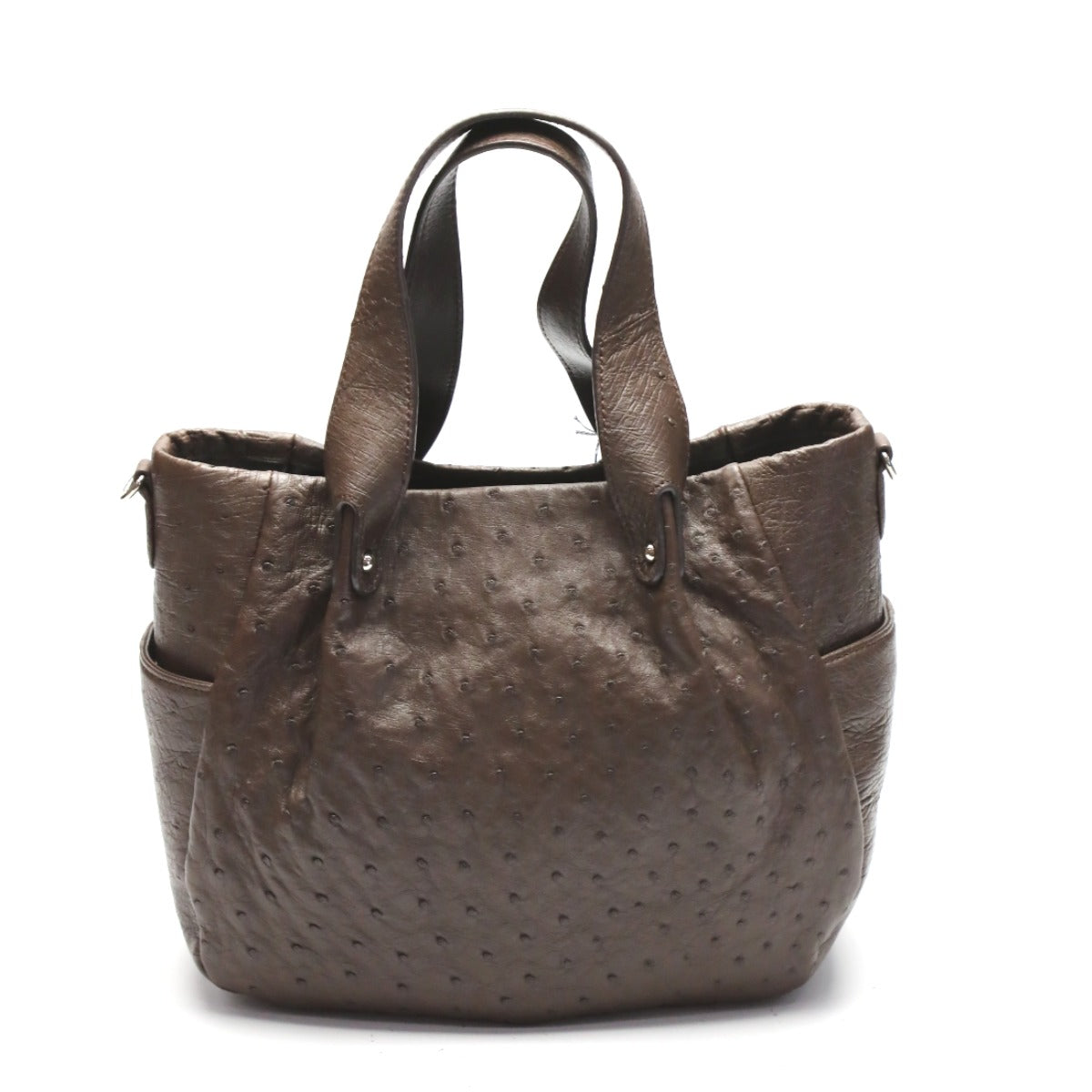オーストリッチ ostrich ハンドバッグ
2way フルポイント TOPファスナー ショルダー付き オーストリッチ JNH-2750A ダークブラウン 【SS】
