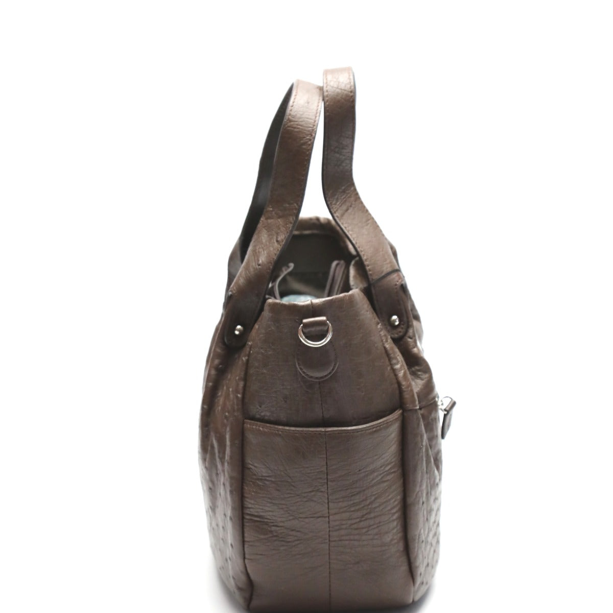 オーストリッチ ostrich ハンドバッグ
2way フルポイント TOPファスナー ショルダー付き オーストリッチ JNH-2750A ダークブラウン 【SS】