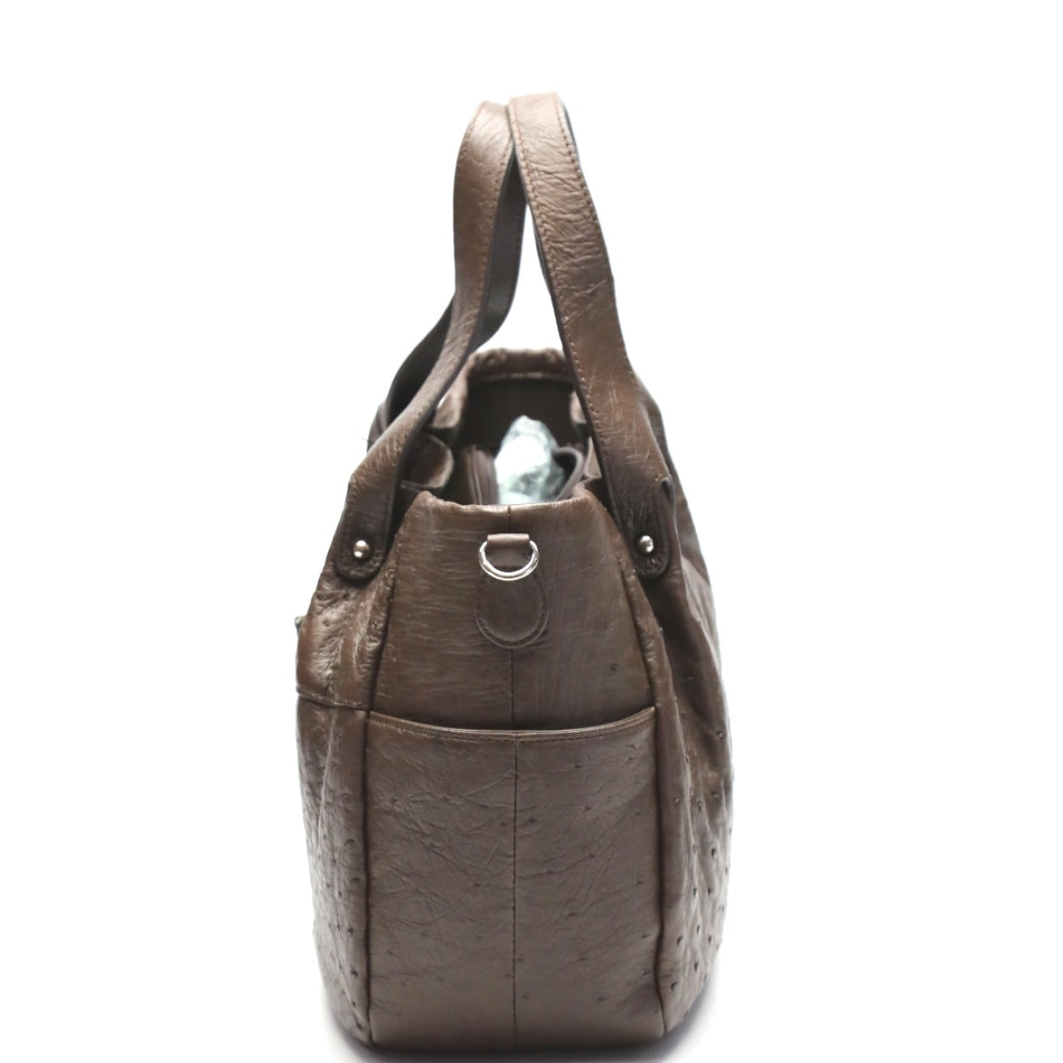 オーストリッチ ostrich ハンドバッグ
2way フルポイント TOPファスナー ショルダー付き オーストリッチ JNH-2750A ダークブラウン 【SS】