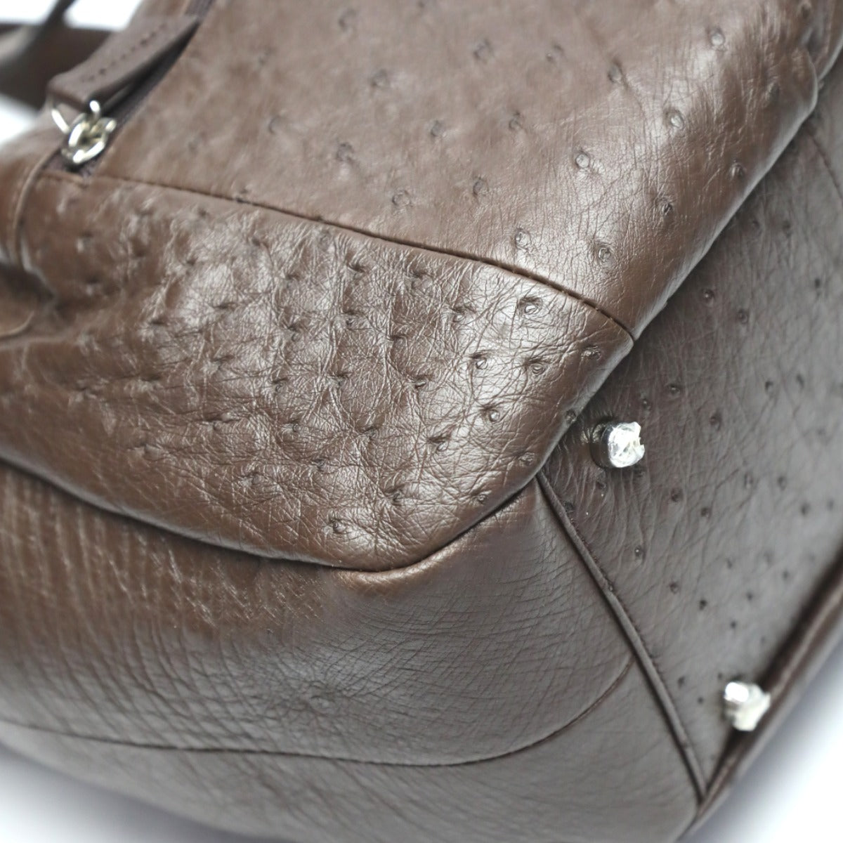 オーストリッチ ostrich ハンドバッグ
2way フルポイント TOPファスナー ショルダー付き オーストリッチ JNH-2750A ダークブラウン 【SS】
