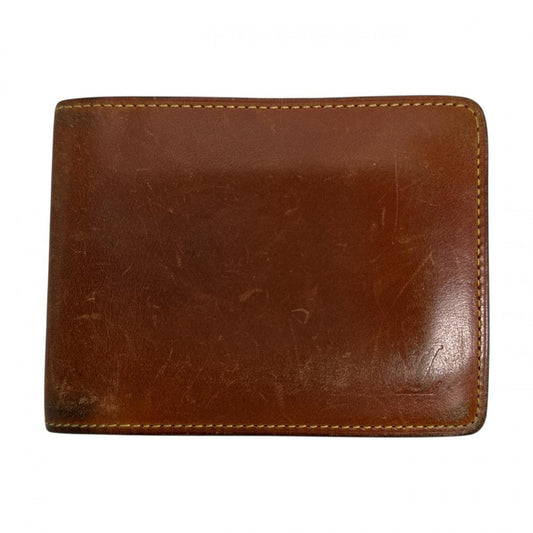 ルイヴィトン LOUIS VUITTON 二つ折り財布
 2つ折り財布 ポルトビエ6カルトクレディ ノマド レザー M85015 ブラウン LV
 【SS】
 【中古】