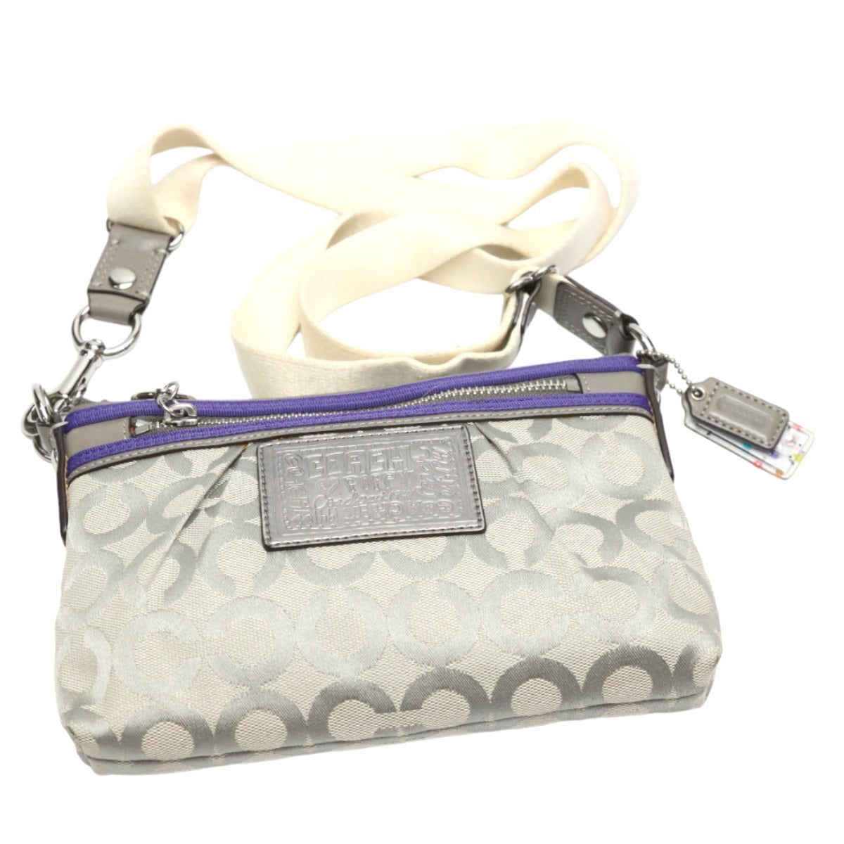コーチ COACH ショルダーバッグ
スウィングバッグ 斜めかけ ポピー レザー 43287 グレー×パープル 【SS】
【中古】