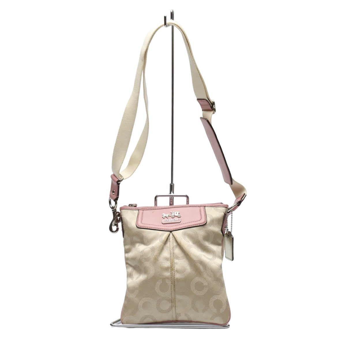 コーチ COACH ショルダーバッグ
スイング マディソンドットオプアート 斜めかけ レザー 44394 ベージュ×ピンク 【SS】
【中古】