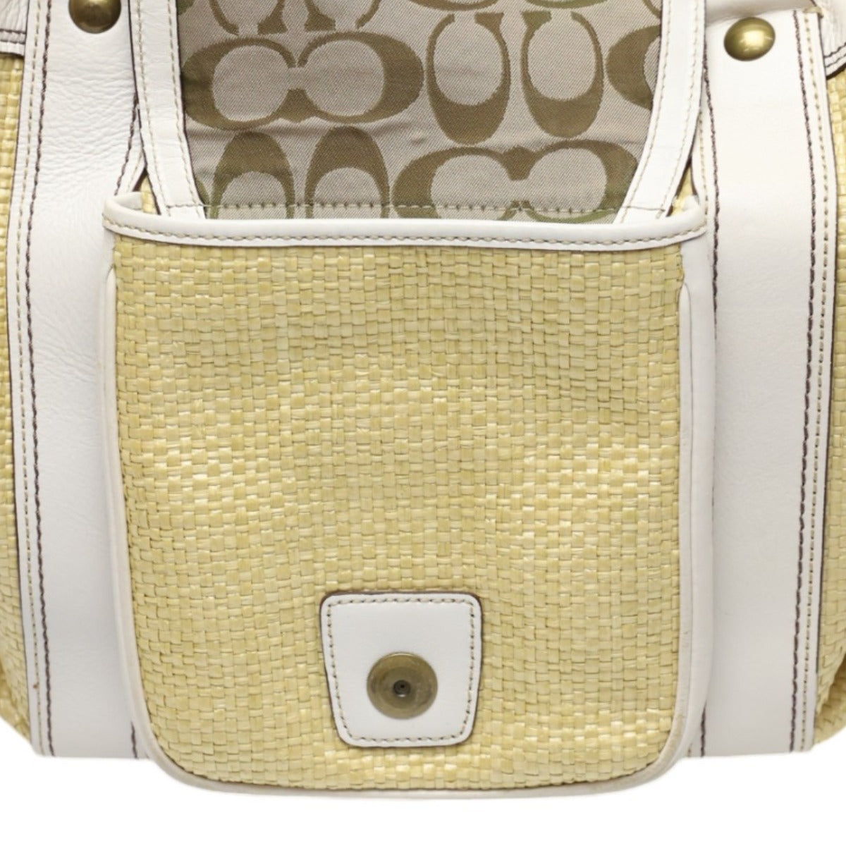 コーチ COACH トートバッグ
カゴバッグ ストロー×レザー レザー 114 ベージュ×ホワイト 【SS】
【中古】