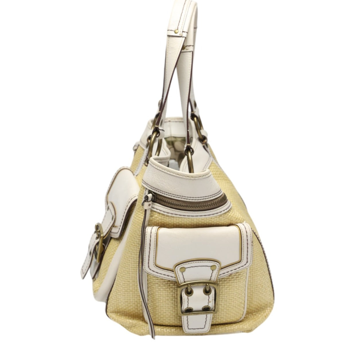 コーチ COACH トートバッグ
カゴバッグ ストロー×レザー レザー 114 ベージュ×ホワイト 【SS】
【中古】