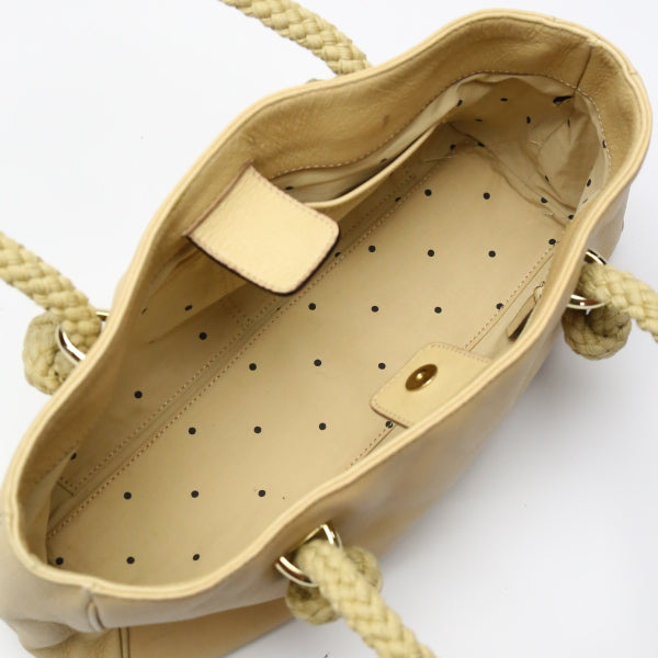 ケイトスペード Kate Spade トートバッグ
ハンドバッグ 丸編みロープハンドル ベージュ 【SS】
【中古】
