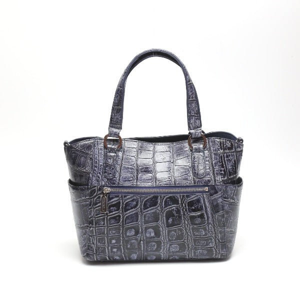 クロコダイル CROCODILE ショルダーバッグ
トートバッグ 2WAYバッグ サイドポケット付き アンティーク加工 天ファスナー クロコダイル LB-3057 【SS】