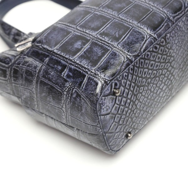クロコダイル CROCODILE ショルダーバッグ
トートバッグ 2WAYバッグ サイドポケット付き アンティーク加工 天ファスナー クロコダイル LB-3057 【SS】