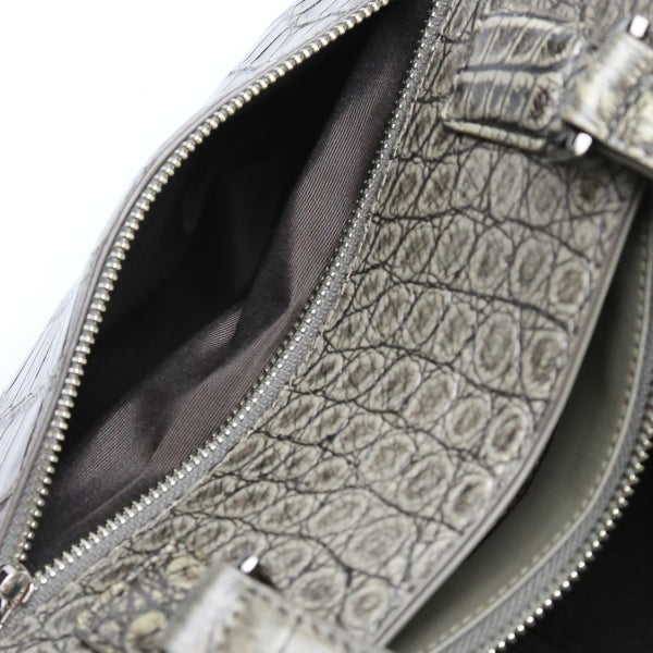 クロコダイル CROCODILE ハンドバッグ
2WAY クロコダイル ショルダーストラップ付 クロコダイル LB-3055 グレー 【SS】