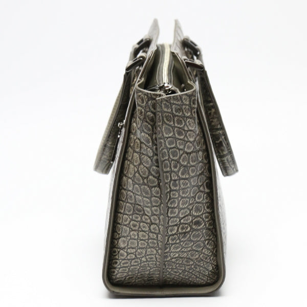 クロコダイル CROCODILE ハンドバッグ
2WAY クロコダイル ショルダーストラップ付 クロコダイル LB-3055 グレー 【SS】