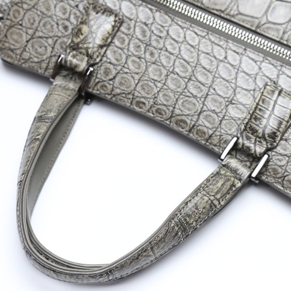 クロコダイル CROCODILE ハンドバッグ
2WAY クロコダイル ショルダーストラップ付 クロコダイル LB-3055 グレー 【SS】