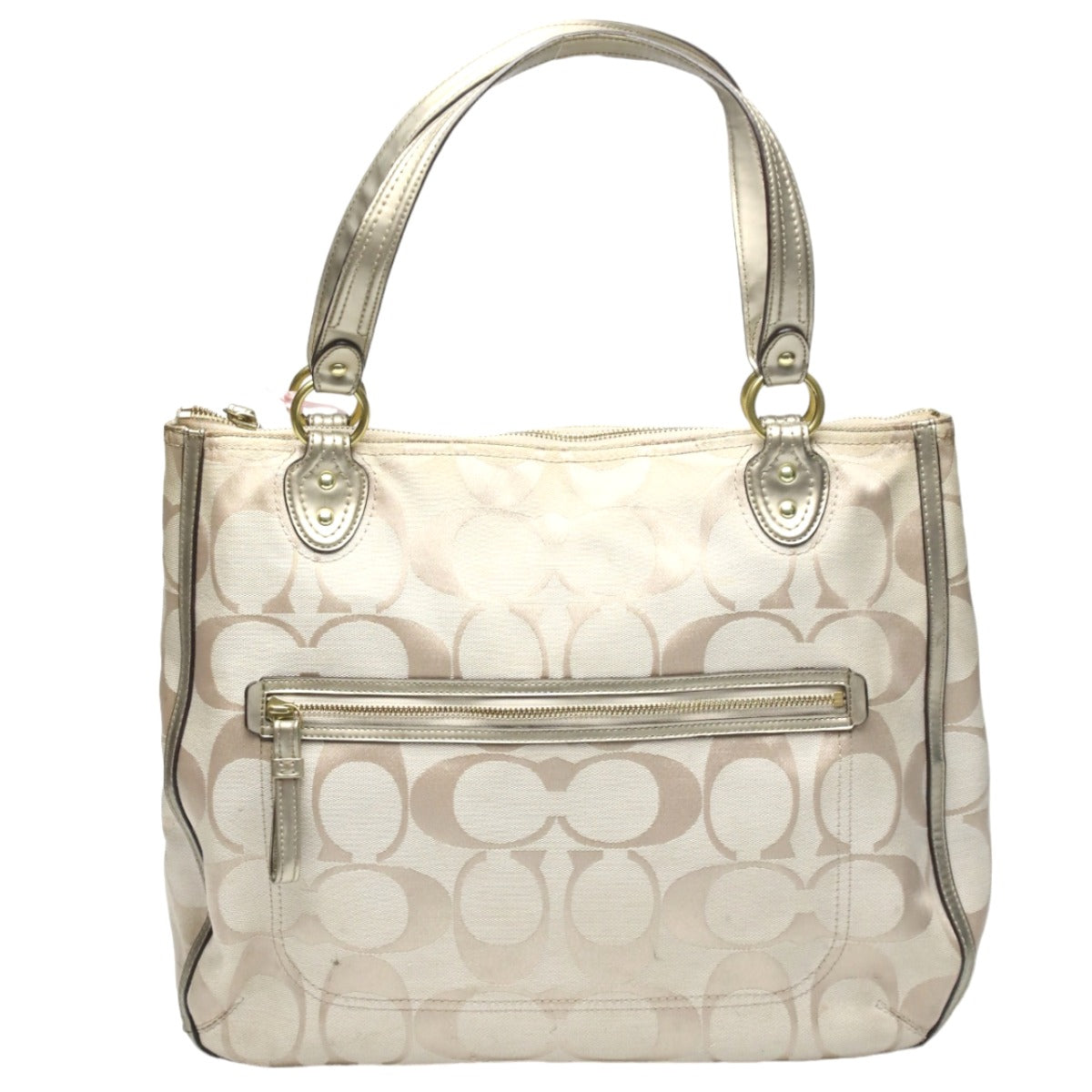 コーチ COACH トートバッグ
ポピーシグネチャー ハリー メタリックレップス レザー 22447 ベージュ×メタリック 【SS】
【中古】