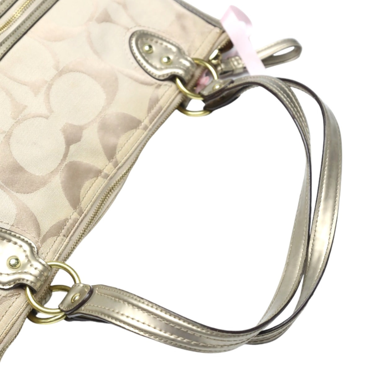 コーチ COACH トートバッグ
ポピーシグネチャー ハリー メタリックレップス レザー 22447 ベージュ×メタリック 【SS】
【中古】