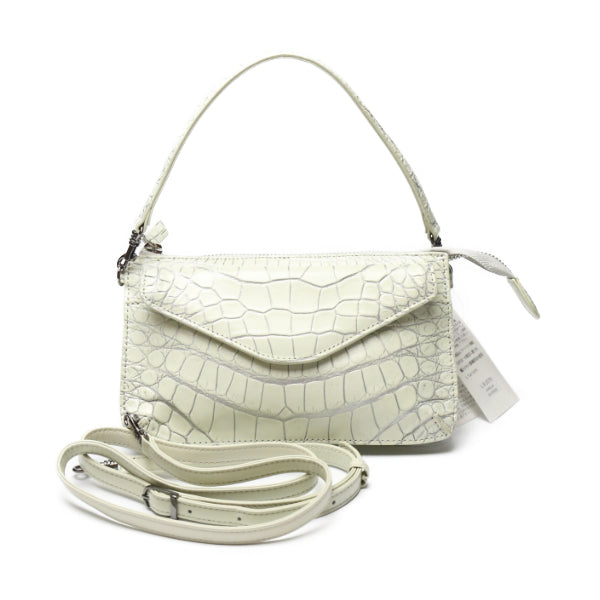 クロコダイル CROCODILE ショルダーバッグ
2WAYショルダーポシェット クロコダイル シルバーライン VANILLA LB-3079 ホワイト 【SS】