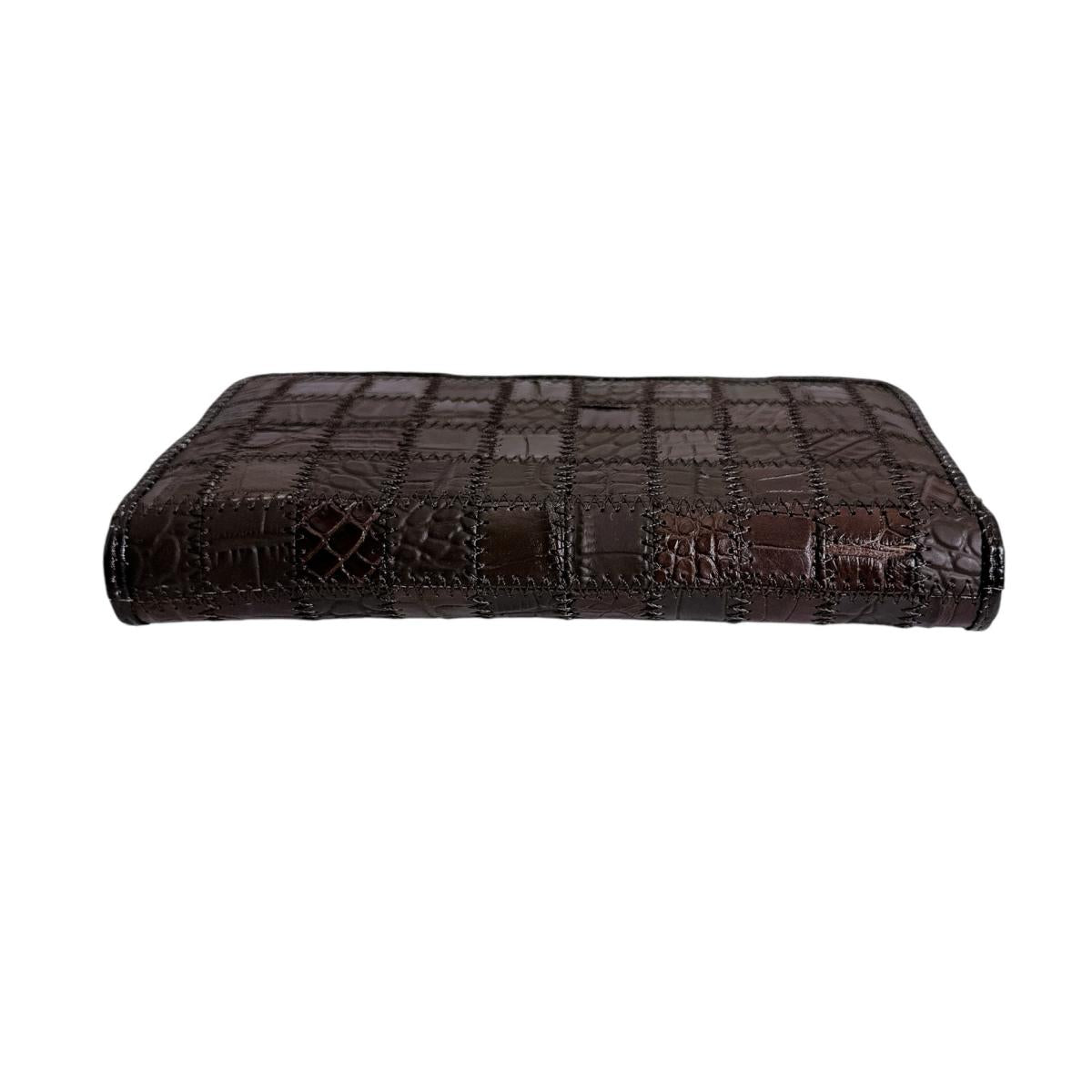 クロコダイル CROCODILE 長財布
ラウンドファスナー長財布 パッチワーク ワニ革 クロコダイル S-541 ブラウン 【SS】
【中古】
