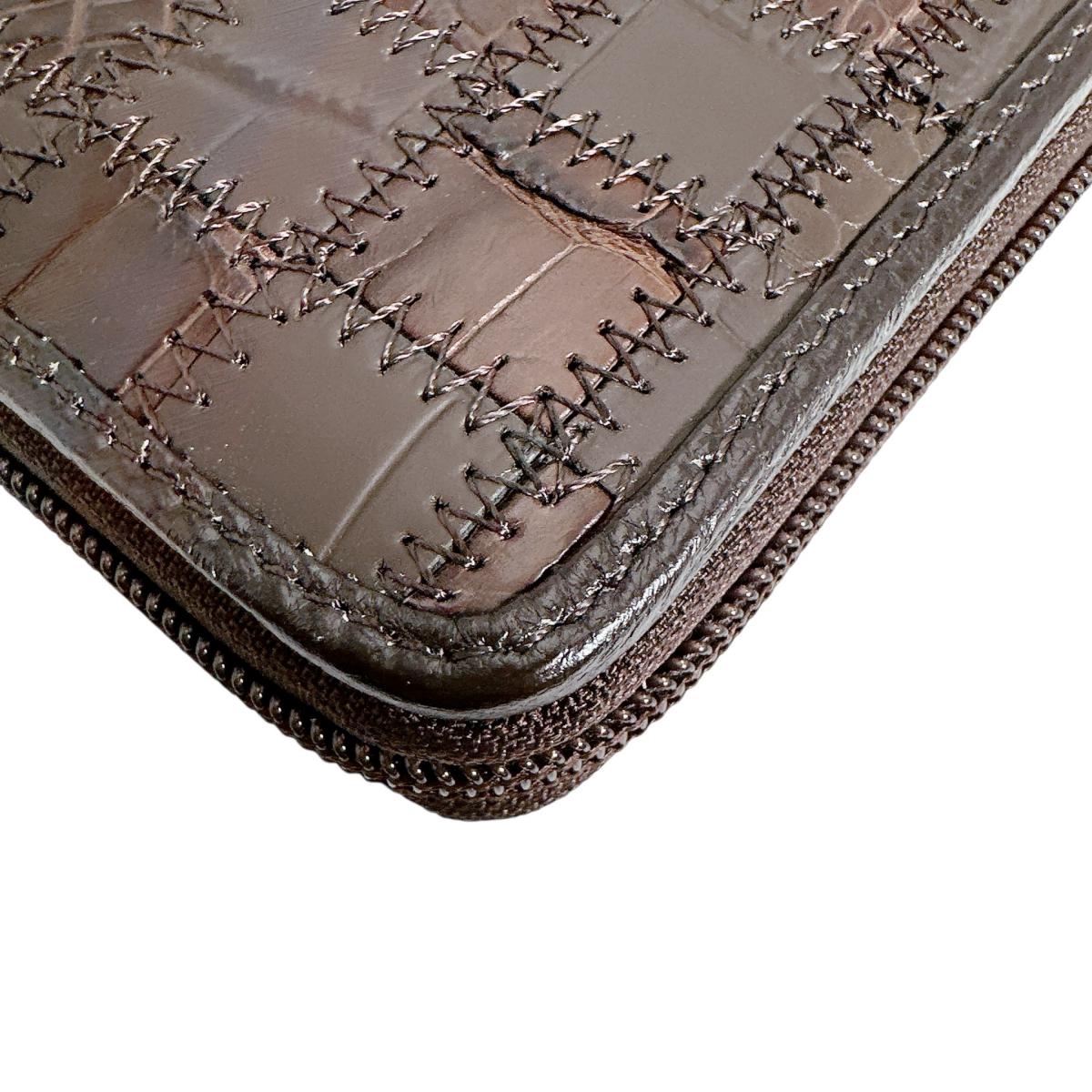 クロコダイル CROCODILE 長財布
ラウンドファスナー長財布 パッチワーク ワニ革 クロコダイル S-541 ブラウン 【SS】
【中古】