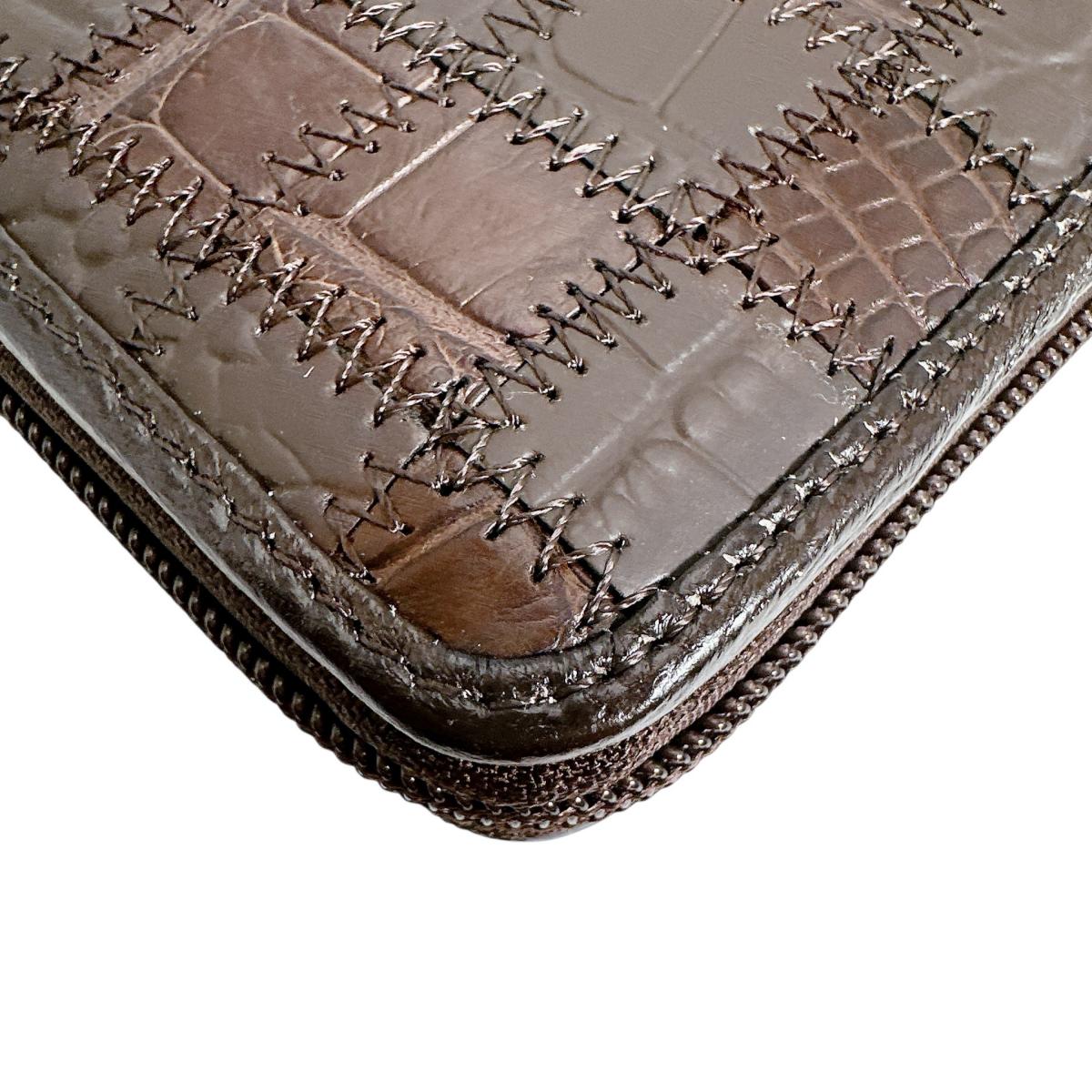 クロコダイル CROCODILE 長財布
ラウンドファスナー長財布 パッチワーク ワニ革 クロコダイル S-541 ブラウン 【SS】
【中古】