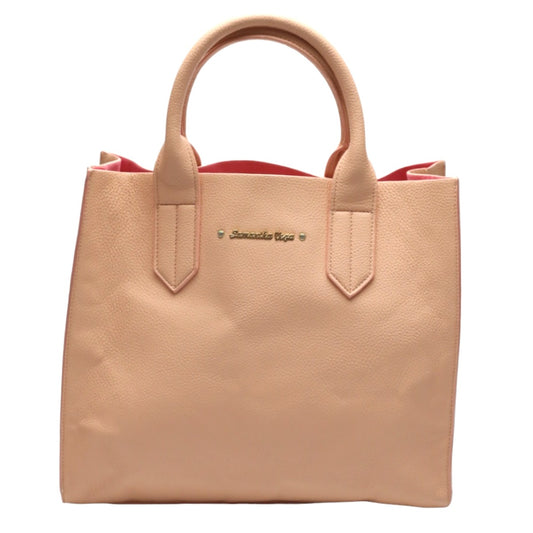 サマンサベガ Samantha Vega トートバッグ
 レザー ハンドバッグ レザー ピンク 【SS】
 【中古】