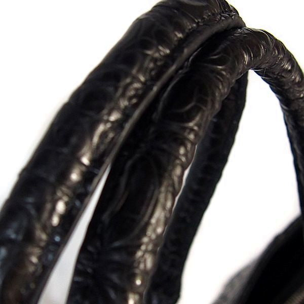クロコダイル CROCODILE トートバッグ
ヘンローン社製 天ファスナーショルダー ユニセッックス 4482 ブラック 【SS】