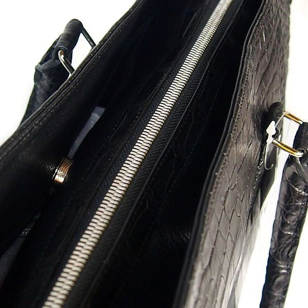 クロコダイル CROCODILE トートバッグ
ヘンローン社製 天ファスナーショルダー ユニセッックス 4482 ブラック 【SS】