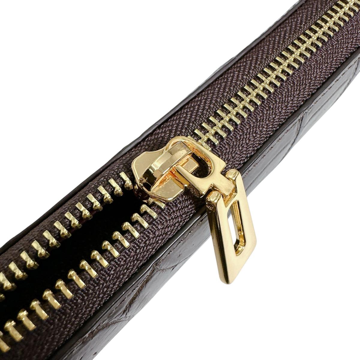 クロコダイル CROCODILE 長財布
ラウンドファスナー マット 外ポケット付 クロコダイル 52658 ニコチン 【H】