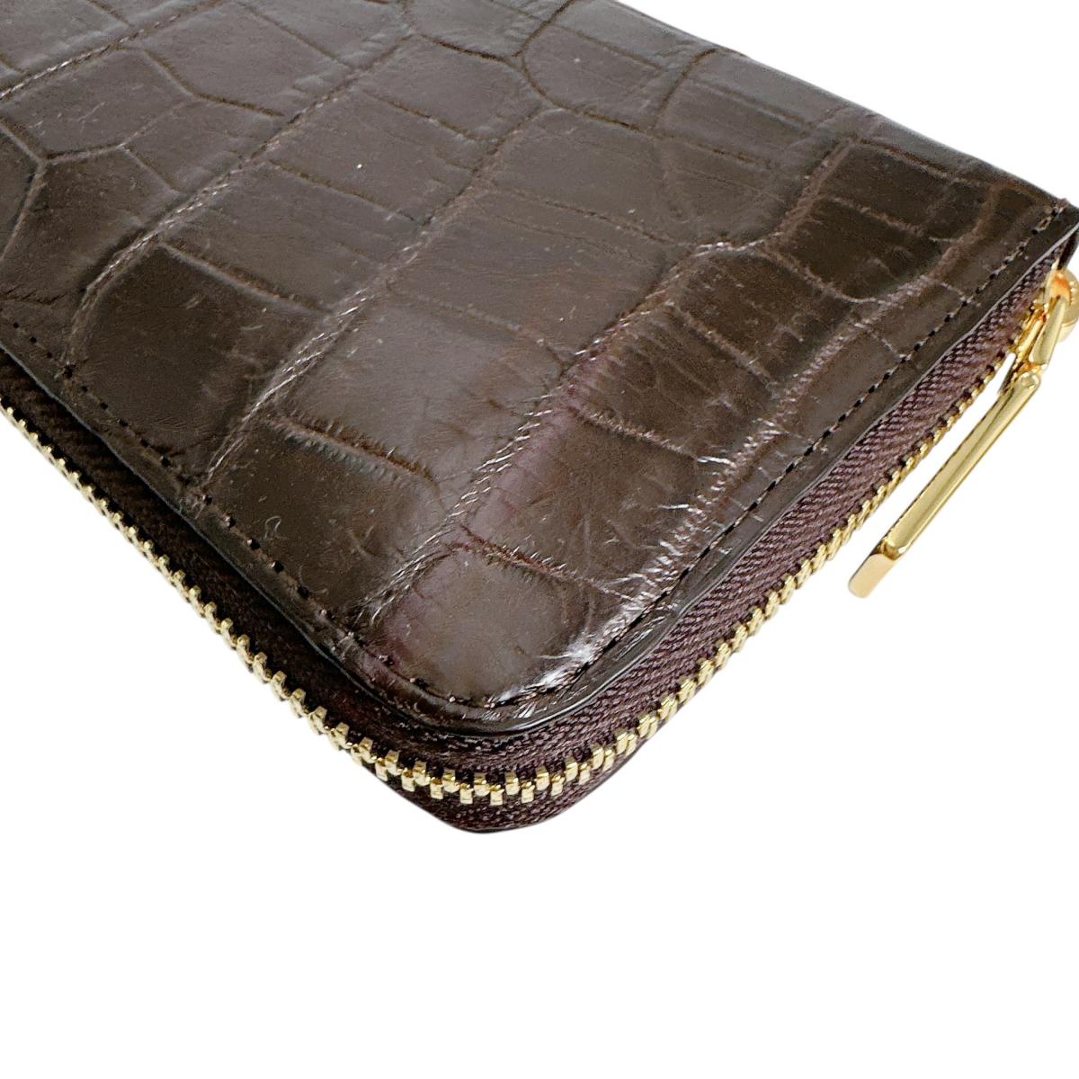 クロコダイル CROCODILE 長財布
ラウンドファスナー マット 外ポケット付 クロコダイル 52658 ニコチン 【H】