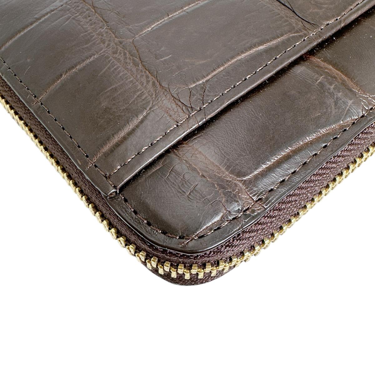 クロコダイル CROCODILE 長財布
ラウンドファスナー マット 外ポケット付 クロコダイル 52658 ニコチン 【H】