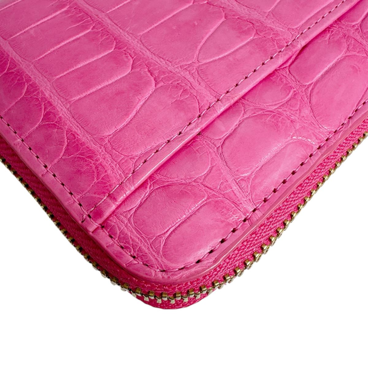 クロコダイル CROCODILE 長財布
小銭入付ラウンドファスナー マット 外ポケット付き クロコダイル 52658 ピンク 【SS】
【中古】