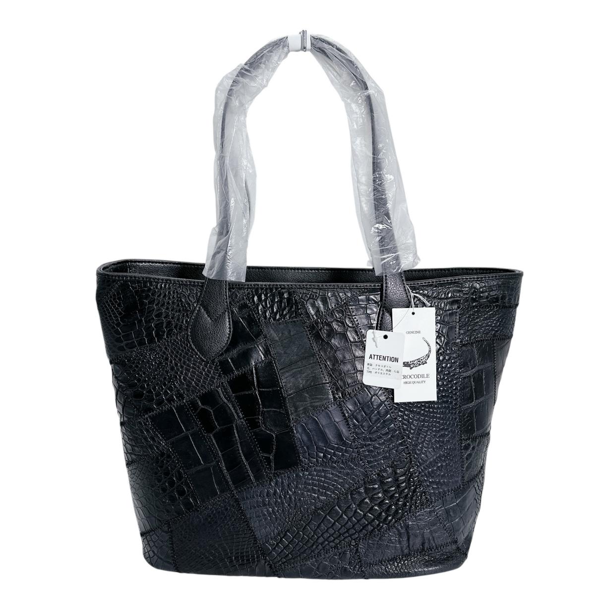 クロコダイル CROCODILE トートバッグ
トートバッグ 天ファスナー パッチワーク クロコダイル LB-7001BLACKM ブラック 【SS】